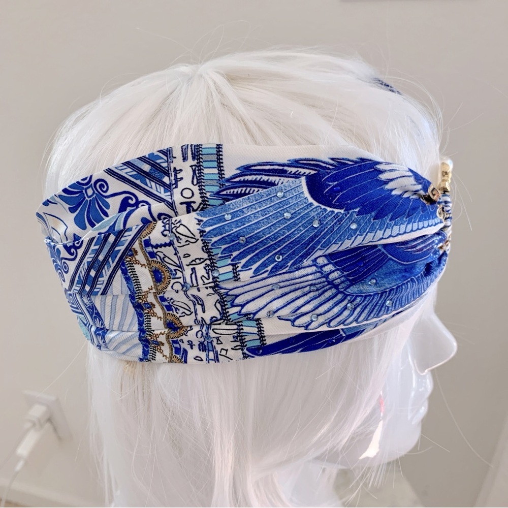 [🌟 PRICE FIRM] CAMILLA Dancing With Daylight Ring Headband Boho Blue Greek - Picture 4 of 11